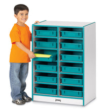 Load image into Gallery viewer, Rainbow Accents® 12 Paper-Tray Mobile Storage - without Paper-Trays - Green - MMEE Distributors