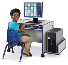 Load image into Gallery viewer, Rainbow Accents® Enterprise Single Computer Desk - Navy - MMEE Distributors