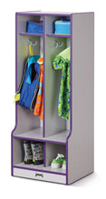 Load image into Gallery viewer, Rainbow Accents® 2 Section Coat Locker with Step - Purple - MMEE Distributors