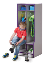 Load image into Gallery viewer, Rainbow Accents® 2 Section Coat Locker with Step - Blue - MMEE Distributors