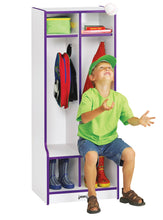 Load image into Gallery viewer, Rainbow Accents® 2 Section Coat Locker with Step - Orange - MMEE Distributors