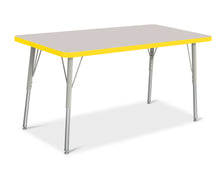 Load image into Gallery viewer, Berries® Rectangle Activity Table - 24" X 48", A-height - Gray/Yellow/Gray - MMEE Distributors