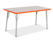 Load image into Gallery viewer, Berries® Rectangle Activity Table - 24" X 48", A-height - Gray/Orange/Gray - MMEE Distributors