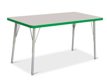 Load image into Gallery viewer, Berries® Rectangle Activity Table - 24" X 48", A-height - Gray/Green/Gray - MMEE Distributors