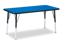 Load image into Gallery viewer, Berries® Rectangle Activity Table - 24" X 48", A-height - Blue/Black/Black - MMEE Distributors