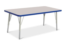 Load image into Gallery viewer, Berries® Rectangle Activity Table - 24" X 48", E-height - Gray/Blue/Gray - MMEE Distributors