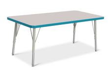 Load image into Gallery viewer, Berries® Rectangle Activity Table - 24" X 48", E-height - Gray/Teal/Gray - MMEE Distributors