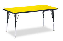 Load image into Gallery viewer, Berries® Rectangle Activity Table - 24" X 48", E-height - Yellow/Black/Black - MMEE Distributors