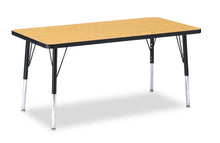 Load image into Gallery viewer, Berries® Rectangle Activity Table - 24" X 48", E-height - Oak/Black/Black - MMEE Distributors