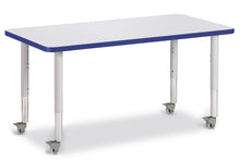 Load image into Gallery viewer, Berries® Rectangle Activity Table - 24" X 48", Mobile - Gray/Blue/Gray - MMEE Distributors