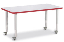 Load image into Gallery viewer, Berries® Rectangle Activity Table - 24" X 48", Mobile - Gray/Purple/Gray - MMEE Distributors