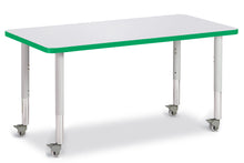 Load image into Gallery viewer, Berries® Rectangle Activity Table - 24" X 48", Mobile - Gray/Green/Gray - MMEE Distributors