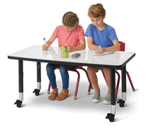 Load image into Gallery viewer, Berries® Rectangle Dry Erase Table - 24" x 48", E-height - Write-n-Wipe/Black/Black - MMEE Distributors
