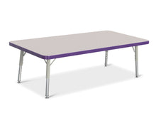 Load image into Gallery viewer, Berries® Rectangle Activity Table - 24" X 48", T-height - Gray/Purple/Gray - MMEE Distributors