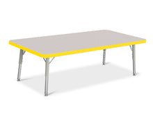 Load image into Gallery viewer, Berries® Rectangle Activity Table - 24" X 48", T-height - Gray/Yellow/Gray - MMEE Distributors