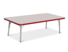 Load image into Gallery viewer, Berries® Rectangle Activity Table - 24" X 48", T-height - Gray/Red/Gray - MMEE Distributors