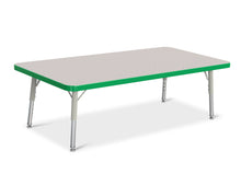 Load image into Gallery viewer, Berries® Rectangle Activity Table - 24" X 48", T-height - Gray/Green/Gray - MMEE Distributors