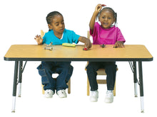 Load image into Gallery viewer, Berries® Rectangle Activity Table - 24" X 48", T-height - Oak/Black/Black - MMEE Distributors