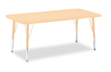 Load image into Gallery viewer, Berries® Rectangle Activity Table - 24" X 48", T-height - Maple/Maple/Camel - MMEE Distributors