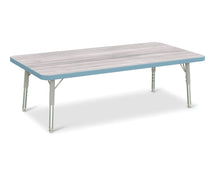 Load image into Gallery viewer, Berries® Rectangle Activity Table - 24" X 48", T-height - Driftwood Gray/Coastal Blue/Gray - MMEE Distributors