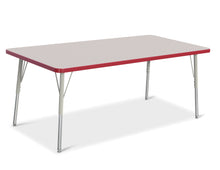 Load image into Gallery viewer, Berries® Rectangle Activity Table - 30" X 60", A-height - Gray/Red/Gray - MMEE Distributors