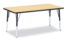 Load image into Gallery viewer, Berries® Rectangle Activity Table - 30" X 60", A-height - Maple/Black/Black - MMEE Distributors