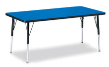 Load image into Gallery viewer, Berries® Rectangle Activity Table - 30" X 60", A-height - Blue/Black/Black - MMEE Distributors
