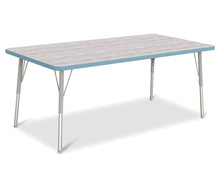 Load image into Gallery viewer, Berries® Rectangle Activity Table - 30" X 60", A-height - Driftwood Gray/Coastal Blue/Gray - MMEE Distributors