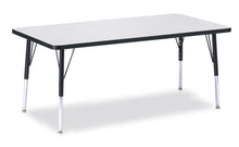Load image into Gallery viewer, Berries® Rectangle Activity Table - 30" X 60", E-height - Gray/Black/Black - MMEE Distributors