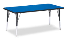 Load image into Gallery viewer, Berries® Rectangle Activity Table - 30" X 60", E-height - Blue/Black/Black - MMEE Distributors
