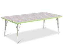 Load image into Gallery viewer, Berries® Rectangle Activity Table - 30" X 60", E-height - Driftwood Gray/Key Lime/Gray - MMEE Distributors