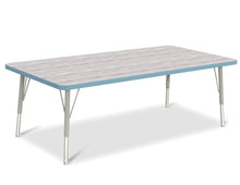 Load image into Gallery viewer, Berries® Rectangle Activity Table - 30" X 60", E-height - Driftwood Gray/Coastal Blue/Gray - MMEE Distributors