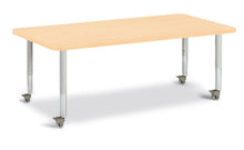 Load image into Gallery viewer, Berries® Rectangle Activity Table - 30" X 60", Mobile - Maple/Maple/Gray - MMEE Distributors