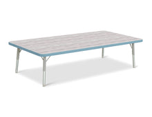 Load image into Gallery viewer, Berries® Rectangle Activity Table - 30" X 60", T-height - Driftwood Gray/Coastal Blue/Gray - MMEE Distributors