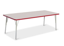 Load image into Gallery viewer, Berries® Rectangle Activity Table - 30" X 72", A-height - Gray/Red/Gray - MMEE Distributors
