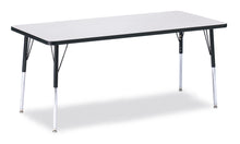 Load image into Gallery viewer, Berries® Rectangle Activity Table - 30" X 72", A-height - Gray/Black/Black - MMEE Distributors
