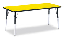 Load image into Gallery viewer, Berries® Rectangle Activity Table - 30" X 72", A-height - Yellow/Black/Black - MMEE Distributors