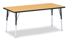 Load image into Gallery viewer, Berries® Rectangle Activity Table - 30" X 72", A-height - Oak/Black/Black - MMEE Distributors