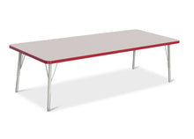 Load image into Gallery viewer, Berries® Rectangle Activity Table - 30" X 72", E-height - Gray/Red/Gray - MMEE Distributors