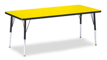 Load image into Gallery viewer, Berries® Rectangle Activity Table - 30" X 72", E-height - Yellow/Black/Black - MMEE Distributors