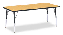 Load image into Gallery viewer, Berries® Rectangle Activity Table - 30" X 72", E-height - Oak/Black/Black - MMEE Distributors