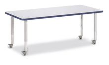 Load image into Gallery viewer, Berries® Rectangle Activity Table - 30" X 72", Mobile - Gray/Navy/Gray - MMEE Distributors