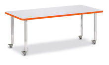 Load image into Gallery viewer, Berries® Rectangle Activity Table - 30" X 72", Mobile - Gray/Orange/Gray - MMEE Distributors