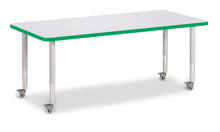 Load image into Gallery viewer, Berries® Rectangle Activity Table - 30" X 72", Mobile - Gray/Green/Gray - MMEE Distributors