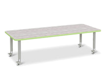 Load image into Gallery viewer, Berries® Rectangle Activity Table - 30" X 72", Mobile - Driftwood Gray/Key Lime/Gray - MMEE Distributors