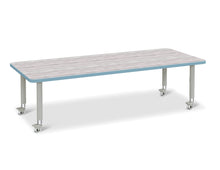 Load image into Gallery viewer, Berries® Rectangle Activity Table - 30" X 72", Mobile - Driftwood Gray/Coastal Blue/Gray - MMEE Distributors