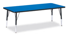 Load image into Gallery viewer, Berries® Rectangle Activity Table - 30" X 72", T-height - Blue/Black/Black - MMEE Distributors