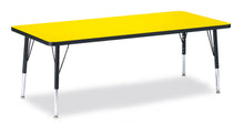 Load image into Gallery viewer, Berries® Rectangle Activity Table - 30" X 72", T-height - Yellow/Black/Black - MMEE Distributors