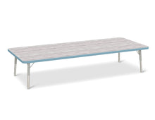 Load image into Gallery viewer, Berries® Rectangle Activity Table - 30" X 72", T-height - Driftwood Gray/Coastal Blue/Gray - MMEE Distributors