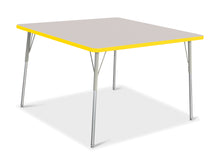 Load image into Gallery viewer, Berries® Square Activity Table - 48" X 48", A-height - Gray/Yellow/Gray - MMEE Distributors